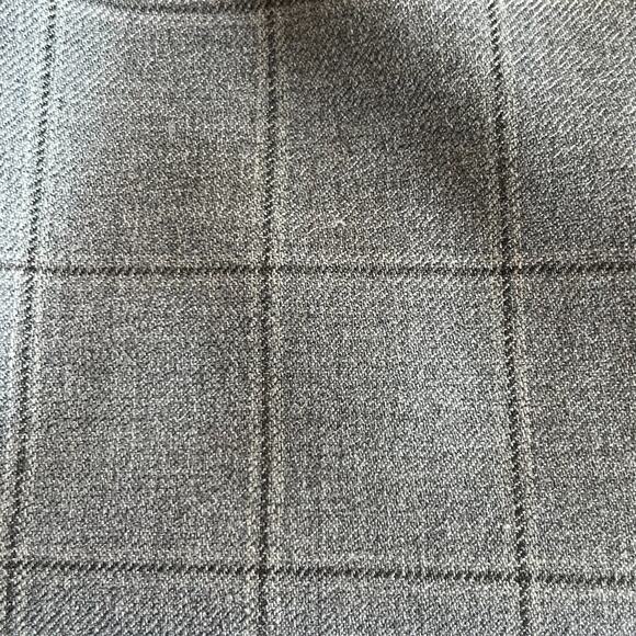 Lauren Ralph Lauren Blazer Suit Jacket Mens 48 R Gray Silk Wool Plaid Windowpane - Picture 8 of 12